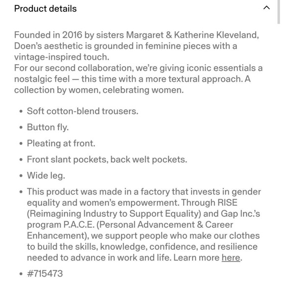 New Gap x Doen Pants Size 10 Trousers High Rise Pleated Wide Leg 32"x28" Cotton - Picture 11 of 12